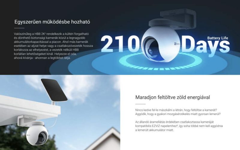 Ezviz HB8 2K Akkumulátoros Wifi IP kamera