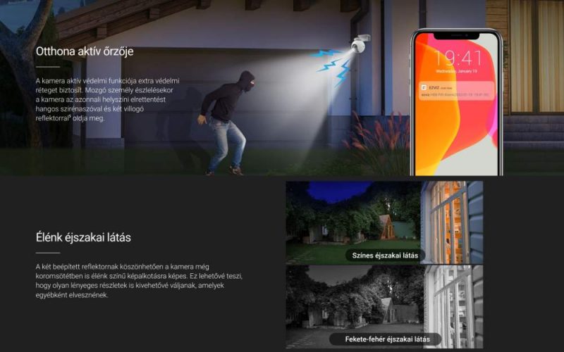 Ezviz HB8 2K Akkumulátoros Wifi IP kamera + napelem